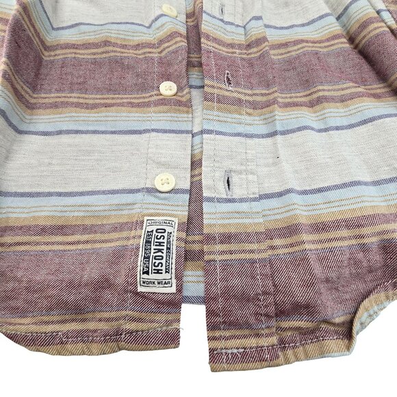Oshkosh Bgosh Boys Striped Button-Up Shirt Size 6 Long Sleeve Casual JJ3950 - Picture 3 of 6